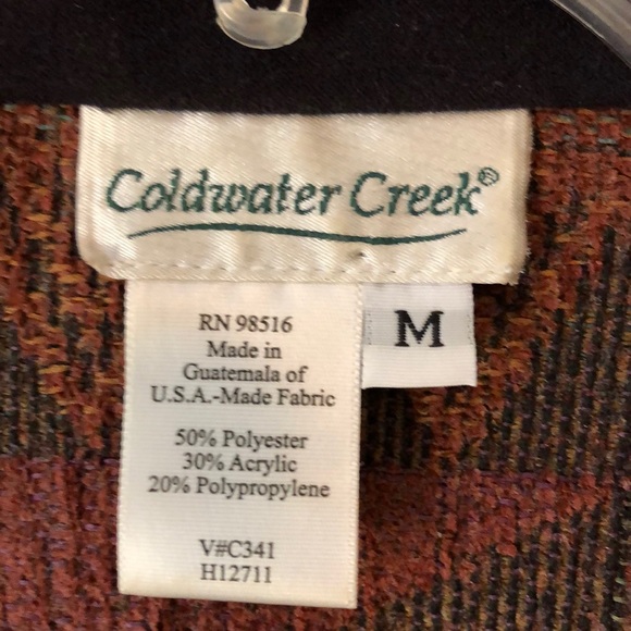 Coldwater Creek Tapestry Jacket Rust Purple Zip Size M - Picture 6 of 8